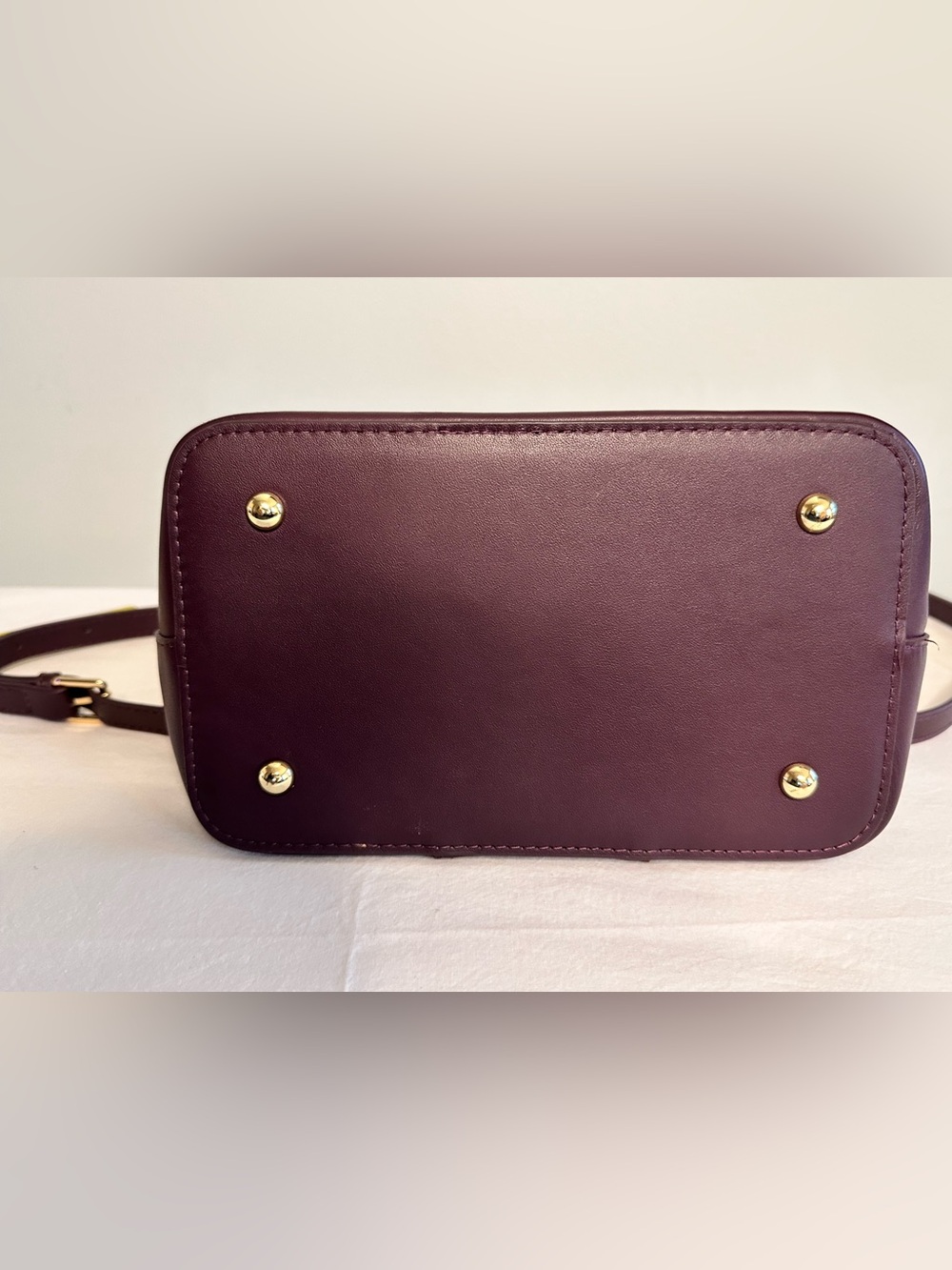 POMPOM LONDON Lambeth Shoulder Hobo Bag in Plum NWOT - Picture 6 of 14